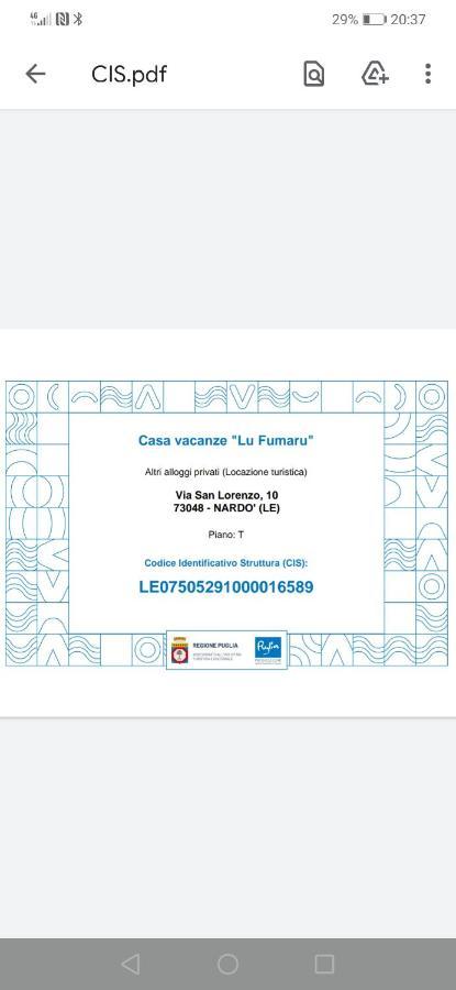 Casa Vacanze Lu Fumaru Nardò Екстериор снимка